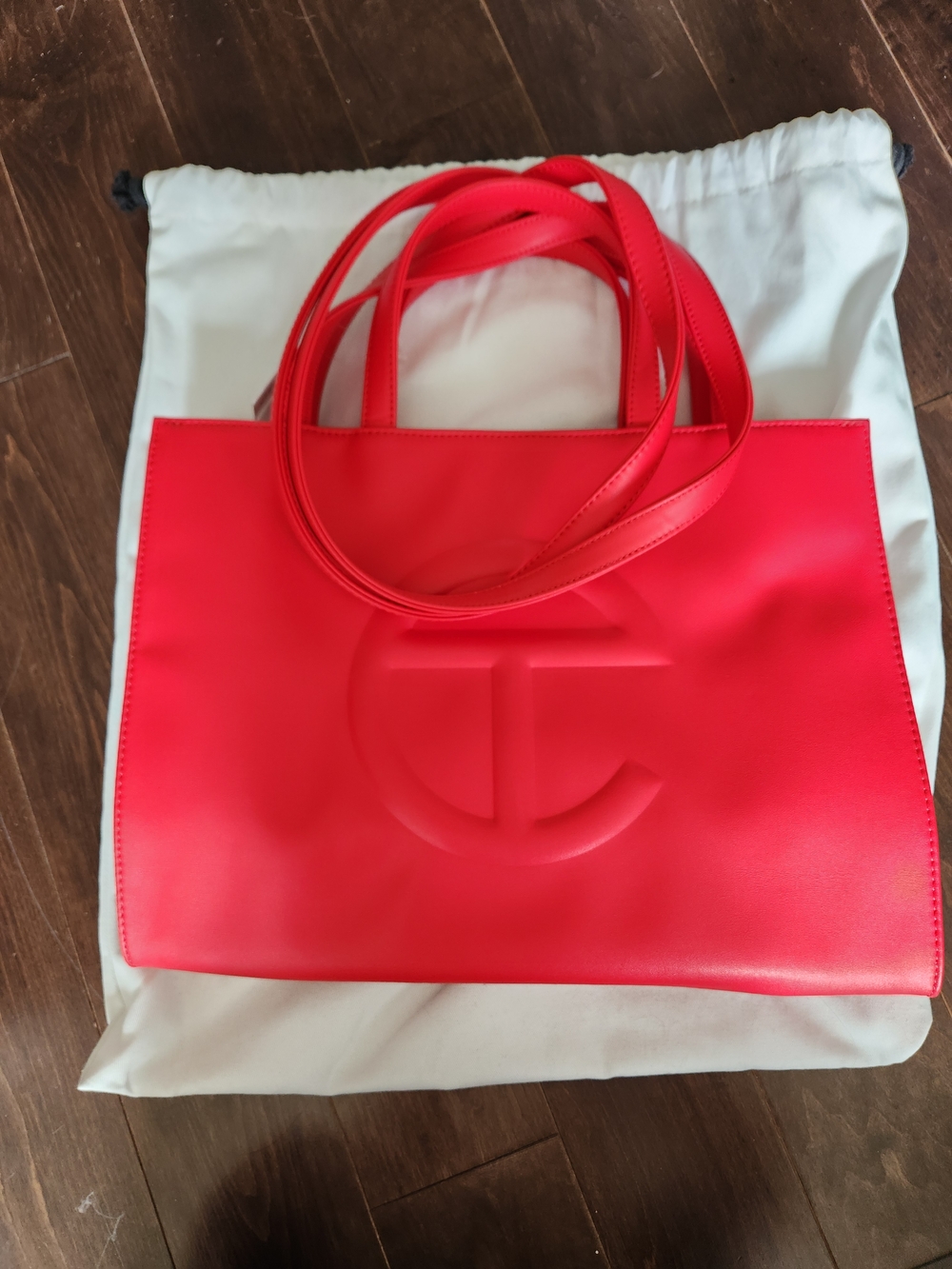 Telfar Red Medium Shopping Tote